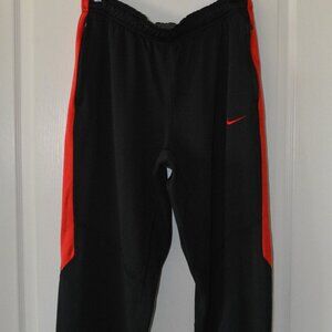 Nike Men's Track Pants with Red Side Panels and Drawstring Waist size XL